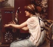 John William Godward The Muse Erato at Her Lyre china oil painting artist